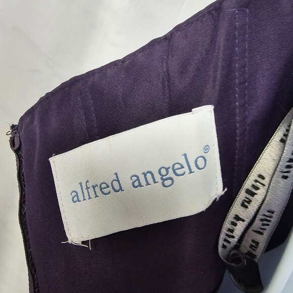 Alfred Angelo Dress Purple Backless Formal Chiffon Satin Coquette Fairy S - Picture 7 of 9